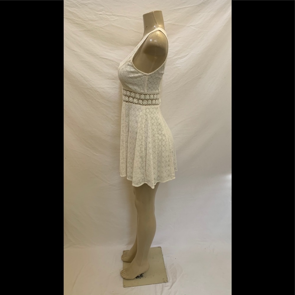 Free People Size 4 Ivory Sleeveless Skater Dress - Picture 8 of 11